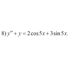 8. y" + y = 2cos(5x) + 3sin(5x) (15 Варіант)