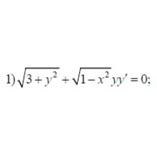 1. √(3 + y ^ 2) + √(1 - x ^ 2) y y' = 0 (24 Варіант)