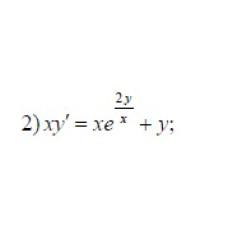 2. x y' = x e ^ ((2y)/x) + y  (25 Варіант)