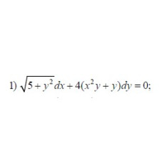 1. √(5 + y²) dx + 4(x ² y + y) * dy = 0  (26 Варіант)