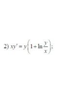 2. x y' = y(1 + ln(y/x))  (26 Варіант)