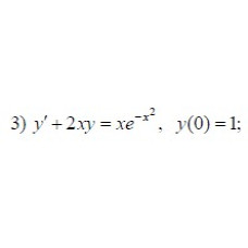 3. y' + 2xy = x e ^ (- x ^ 2)  (26 Варіант)